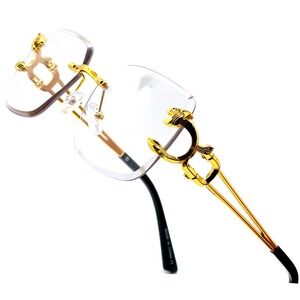 Metal Frame Retro Clear Lens Glasses Street Wear Gangster Hip Hop Cholo‎ Shades